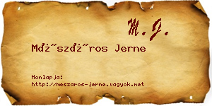 Mészáros Jerne névjegykártya